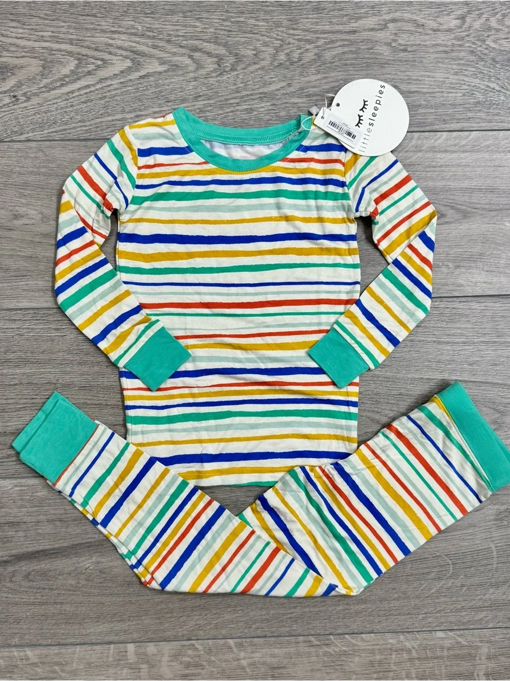 Little Sleepies summer stripes 2 piece 2T